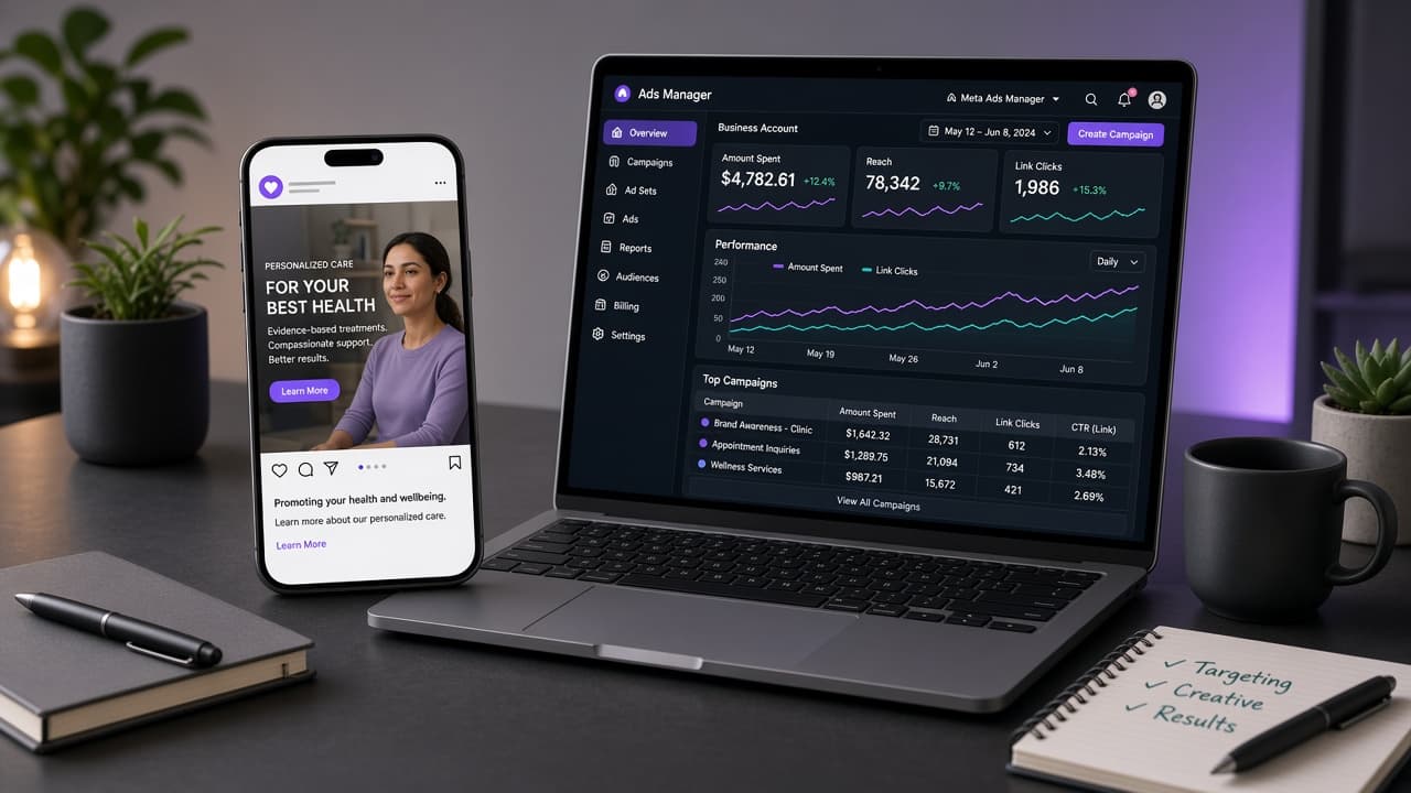 Clinic marketing ads and social preview