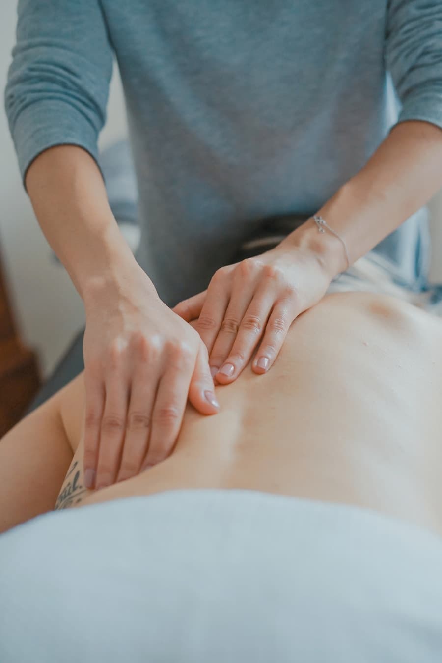 Chiropractor providing care in a professional chiropractic office